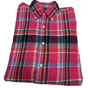 Ralph Lauren Men’s Butto Down Shirt Pony Pink Plaid Long Sleeve Sz S Classic Fit
